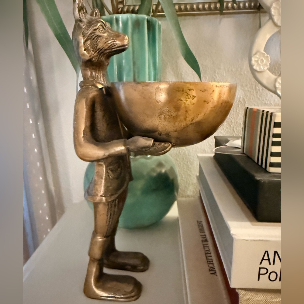 Gold Figurine with Bowl